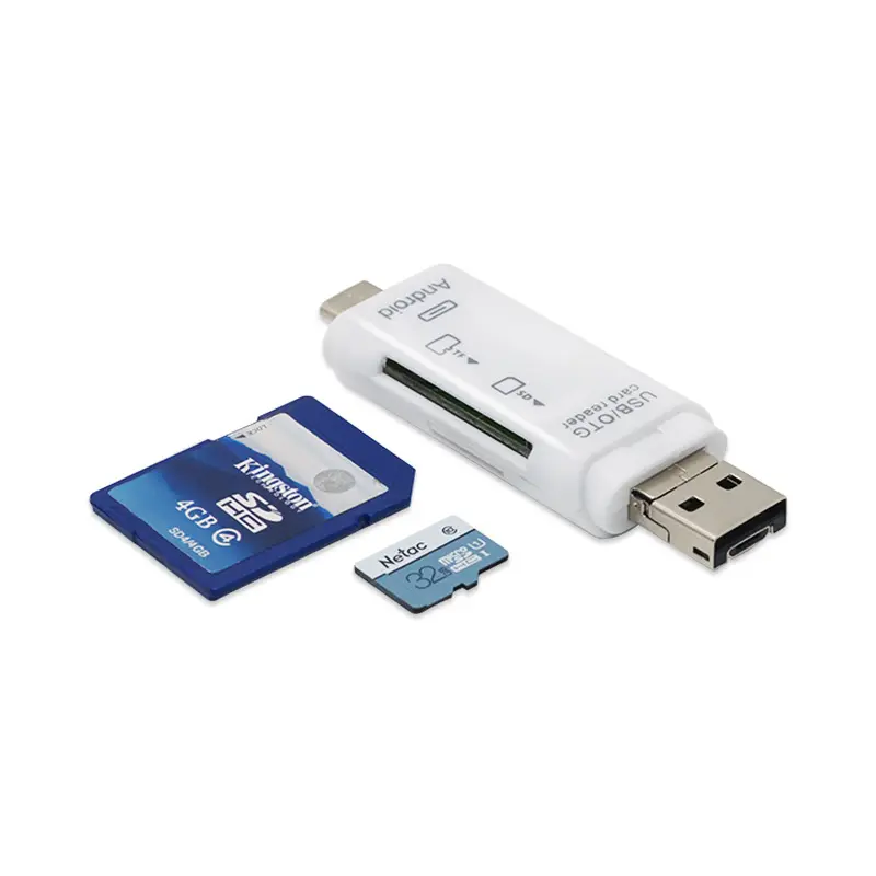 C tipi ve mikro USB OTG kart adaptörü 3 In 1 USB-C okuyucu flaş sopa TF cep telefonu PC Mac bilgisayar için fiş okumak