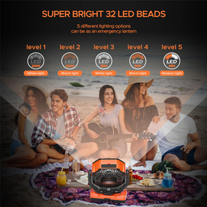 Ventilador Socool de 40000 mAh, Ventilador de Piso Portátil Recargable de Plástico para Acampar al Aire Libre con Batería de Litio, Banco de Energía para Automóvil, RV y Hotel - Product Image 6