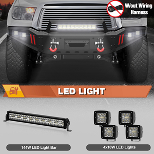 Accessoires tout-terrain ULON, pièces de carrosserie en acier pour camion <span class=keywords><strong>4x4</strong></span>, pare-chocs avant avec <span class=keywords><strong>treuil</strong></span>, kit de carrosserie de rechange pour Toyota Tundra 2007-2013 - Product Image 3