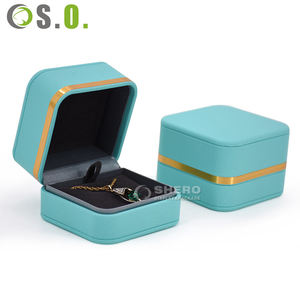 Customized Pu Leather Jewelry <b>Box</b> with Custom logo Luxury Fashion Gift Wedding <b>Ring</b> Bangle Earring Pendant Bracelet Set - Product Image 1