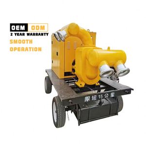 รถปั๊มน้ำเคลื่อนที่แบบดูดน้ำเองได้ พร้อมล้อ เครื่องยนต์ดีเซล สำหรับการเกษตร ชลประทาน ควบคุมน้ำท่วม และระบายน้ำ - Product Image 2