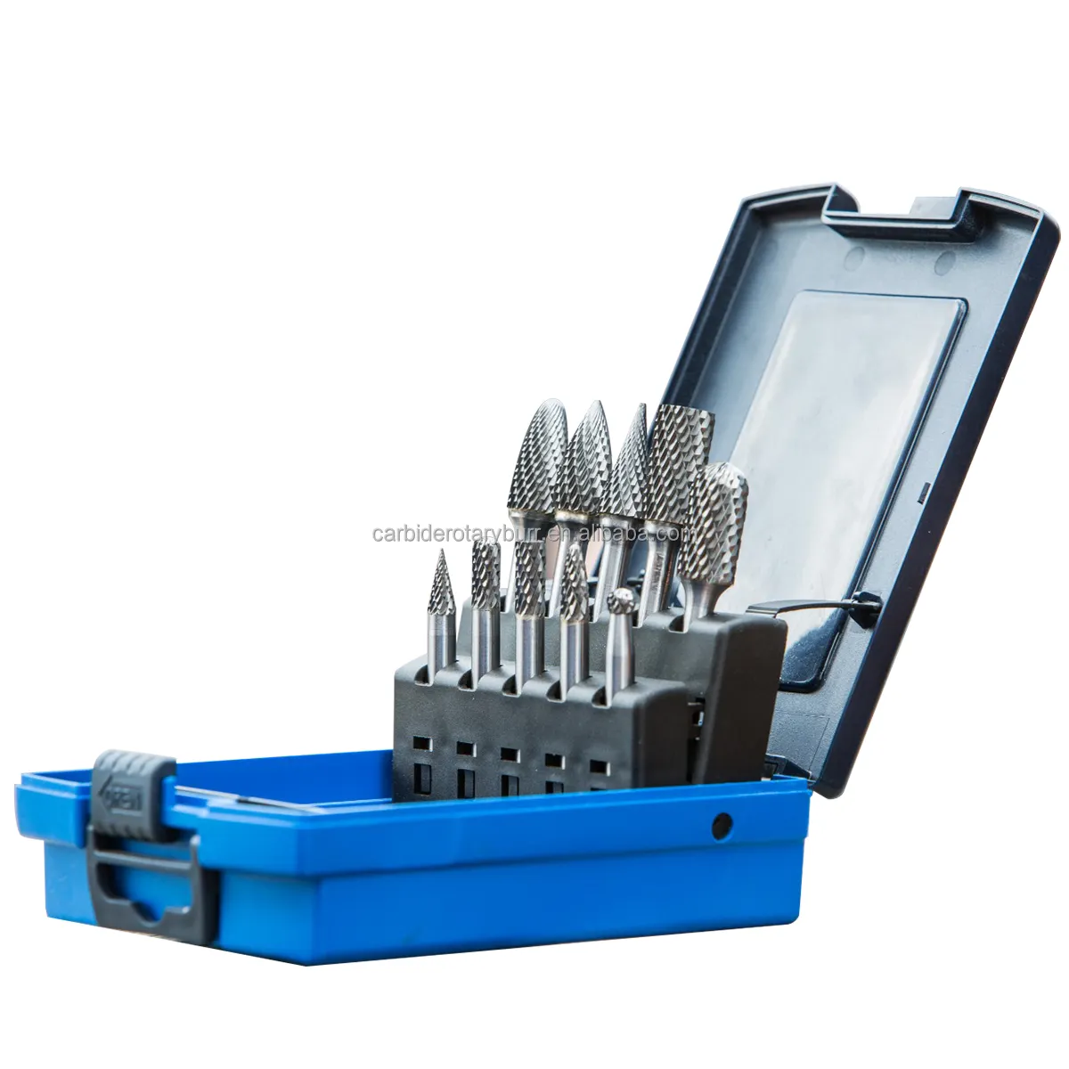 Manufacturer Double Cut 10pcs 1/4 zoll Shank Diameter 6mm 6.35mm Rotary File Burring Tools Tungsten Carbide Burr Set