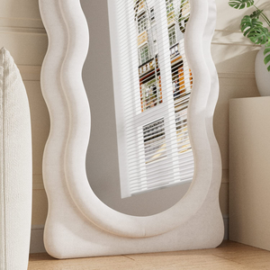Wholesale Wavy Irregular Flannel Unbreakable Floor Standing Full Length Body Wall Room Home Decor <b>Mirror</b> Miroir Espejo Spiegel - Product Image 5