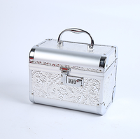 Valise à maquillage en aluminium Butterfly Beauty avec miroir, mini boîte à maquillage, étui à cosmétiques personnalisé