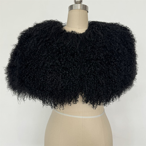 Chaqueta Corta de Mujer, Bolero de Piel de Cordero, Abrigo de Piel de Oveja Mongola Auténtica, Lujoso y Cálido, Nuevas Llegadas - Product Image 2