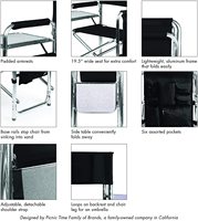 Hitree Direktvertrieb Moderner Aluminium-Legierung Outdoor Klappstuhl Campingstuhl Picknick-Angelbank für Park und Hotel