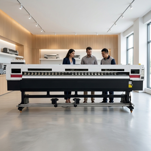 Industrial 3.2m Large Format Inkjet Printer with 2 Epson I3200-E1 Heads Eco-solvent Banner Printing Machine