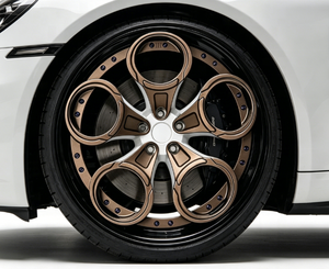 ล้ออะลูมิเนียมฟอร์จขนาด 18 นิ้ว 5x114.3 ออฟเซ็ตเป็นลบ สีบรอนซ์ด้าน/สีดำเงา สำหรับตกแต่งรถยนต์โตโยต้า ฮอนด้า นิสสัน - Product Image 1