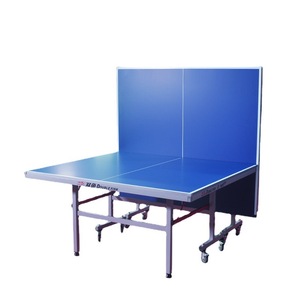 Mesa de Ping Pong Plegable Double Fish 218 con Ruedas, Azul, Tamaño Estándar - Product Image 4