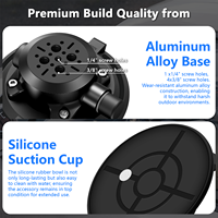 CAMEDAFLX MRP-016 Support de caméra à ventouse 4,5 pouces (alliage d'aluminium + silicone) étanche noir flexible pour /Pocket 3/Insta360