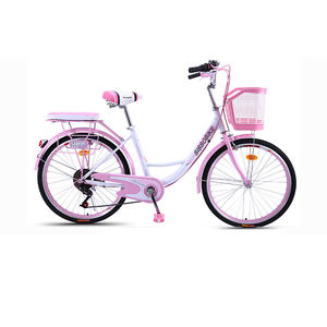 Vélo de ville de 24 <span class=keywords><strong>pouces</strong></span> pour femmes Vélo de croisière pour adultes Plusieurs couleurs Cadre en acier Siège en cuir confortable Vélo pas facile à rouiller Durable - Product Image 2