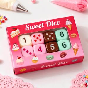 Personalized Biodegradable Custom Embossed Waterproof Rigid <b>Cardboard</b> High-End Crafts Game Dice Paper Boxes PVC Window Magnetic - Product Image 2