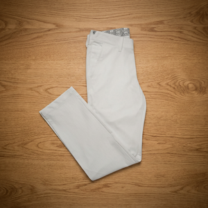 Handee Men's White Spandex/Cotton Printed Breathable Formal Golf Clothing Long Pants Durable Construction Quick Dry Drawstring - Product Image 3