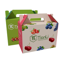 Boîte d'emballage personnalisée pour fruits frais, grande capacité, mangue, cerise, boîte en papier, légumes agricoles, boîte d'expédition en gros