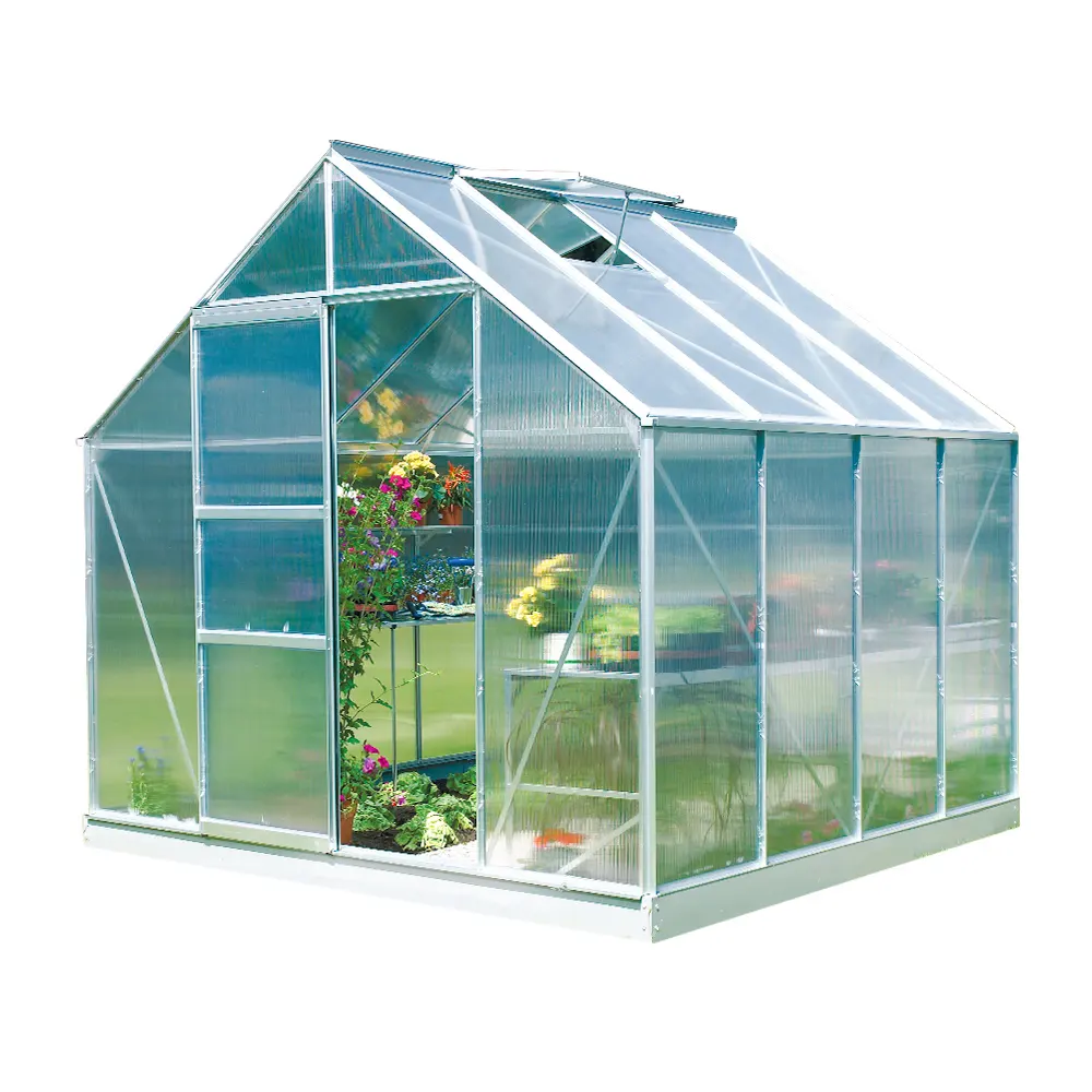 aluminium frame plastic polycarbonate green house