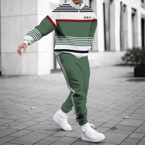 OEM özel erkek spor nefes moda renk blok kazak Jumper 3D baskılı kapşonlu Sweatshirt & Polo Sweatpants - Product Image 4