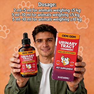 Cranberry-Tropfen für Hunde und Katzen zur Unterstützung des Harnsystems, bei Nierensteinen, Blasenbeschwerden, Harnwegsreizungen, tägliche Wellnesspflege, 60 ml (2 oz) - Product Image 3