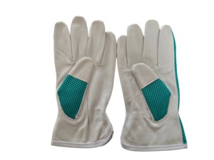 Outdoorsman Comfort Full-Finger Guantes de piel de cabra Transpirable y flexible Silicona Impresión personalizada para pesca Ciclismo Patio Jardinería