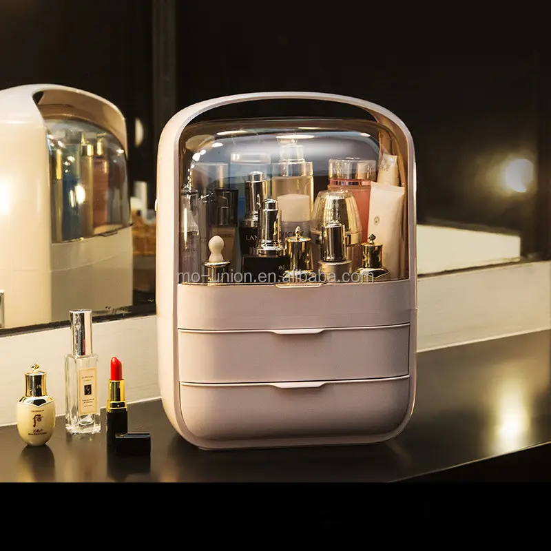 Moda Transparente Multi-funcional Viagem Maquiagem Gaveta Impermeável & à prova de poeira casa cosméticos Beleza armazenamento kit Organizador