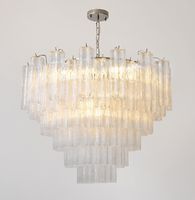 Lustre en cristal de verre de Murano de style français, type branche, LED, fabriqué à la main, vente directe d'usine, éclairage transfrontalier