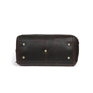 Laulisdon Genuine Leather Duffel <b>Bag</b> Large Capacity <b>Multi</b> <b>Compartment</b> Crossbody Travel <b>Bag</b> For Men - Product Image 4
