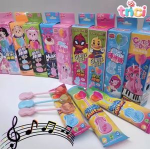 Lecca-lecca Musical con Caramelle e Giocattolo Musicale, Design di Personaggi Cartoon, Dolci al Gusto di Frutta per Feste di Compleanno per Bambini - Product Image 1