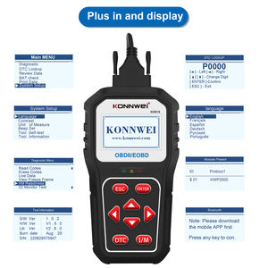 KONNWEI-Escáner de diagnóstico OBDII EOBD para coche habilitado para aplicación Bluetooth, Analizador de motor para coches europeos, <span class=keywords><strong>actualizaciones</strong></span> regulares de Software S - Product Image 5