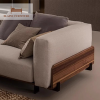 Canapé d'angle de salon de villa BLAINE, design moderne, tissu de haute qualité, rembourrage en éponge, en bois, dernière collection
