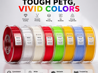 Filament d'imprimante 3D Yiqiu3D PETG 1,75 mm, couleurs brillantes et fluorescentes pour le moulage de pièces fonctionnelles, température d'impression 220°C