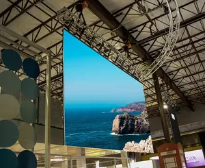 شاشة ليد لعرض الفيديو للاستئجار شاشة وسائط عرض فيديو ليد لوحة حائطية من الالومنيوم ليد 140 3x2 شاشة عالية الوضوح P4.81 داخلية