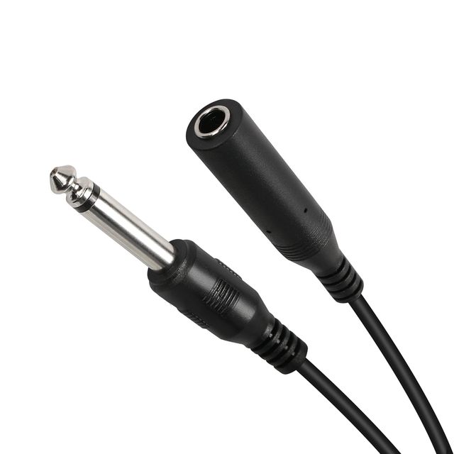 Nickel Plated 6.35mm Mono Jack Speaker Audio Extension Cable Male to Female Plug Adapter for Computer Amplifier Guitar