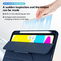 Housse de protection pour tablette en cuir détachable personnalisée, anti-salissure et anti-rayures, pour iPad (A16) 10e génération 11 pouces 2025 avec emplacement pour stylet