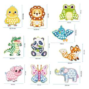 Kits de Pegatinas de Papel 3 en 1, 10 Piezas, DIY, Pintura, Animales Lindos, Etiquetas de Regalo, Actividad de Arte y Manualidades para Niños y Niñas - Product Image 3