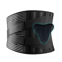 Ceinture de soutien dorsal avec coussin lombaire amovible, double sangles antidérapantes pour les douleurs dorsales, hernie discale, scoliose - Conception en maille respirante