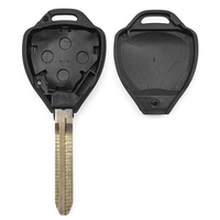 Coque de clé de voiture de remplacement à 3 boutons avec télécommande et lame TOY43 pour contrôle de porte gauche