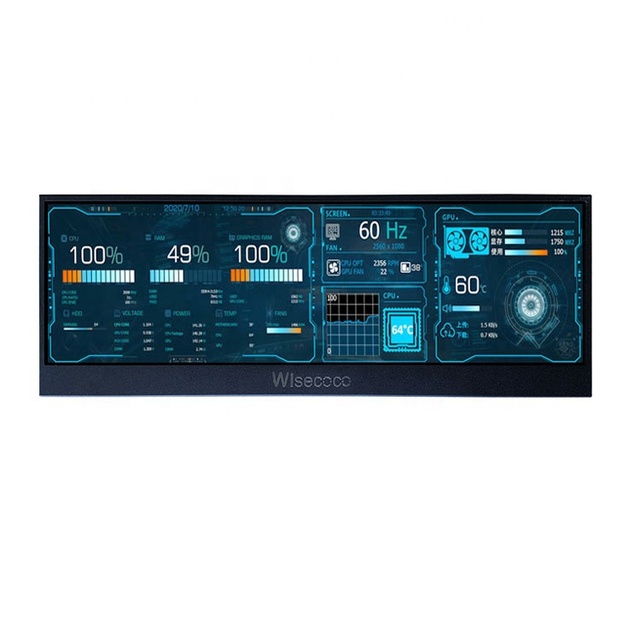 14 Inch Portable Ips 4K Bar Type Lcd Display Screen Monitor Touch 3840*1100 Led Panel Touchscreen for PC Monitors