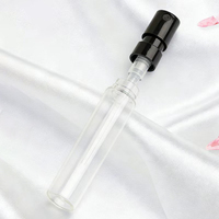 Mini Botella de Perfume de 1ml, 1.5ml, 2ml, 2.5ml, con Cuello Prensado, Atomizador de Prueba, Diseño Cilíndrico Transparente, Recargable y a Prueba de Fugas