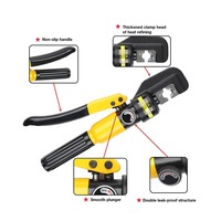 Ensemble de sertisseuses manuelles pour tubes YQK-70 de qualité DIY, 4-70 mm, pince hydraulique 6T, poignée en plastique, mâchoire en acier à haute teneur en carbone lisse, OEM
