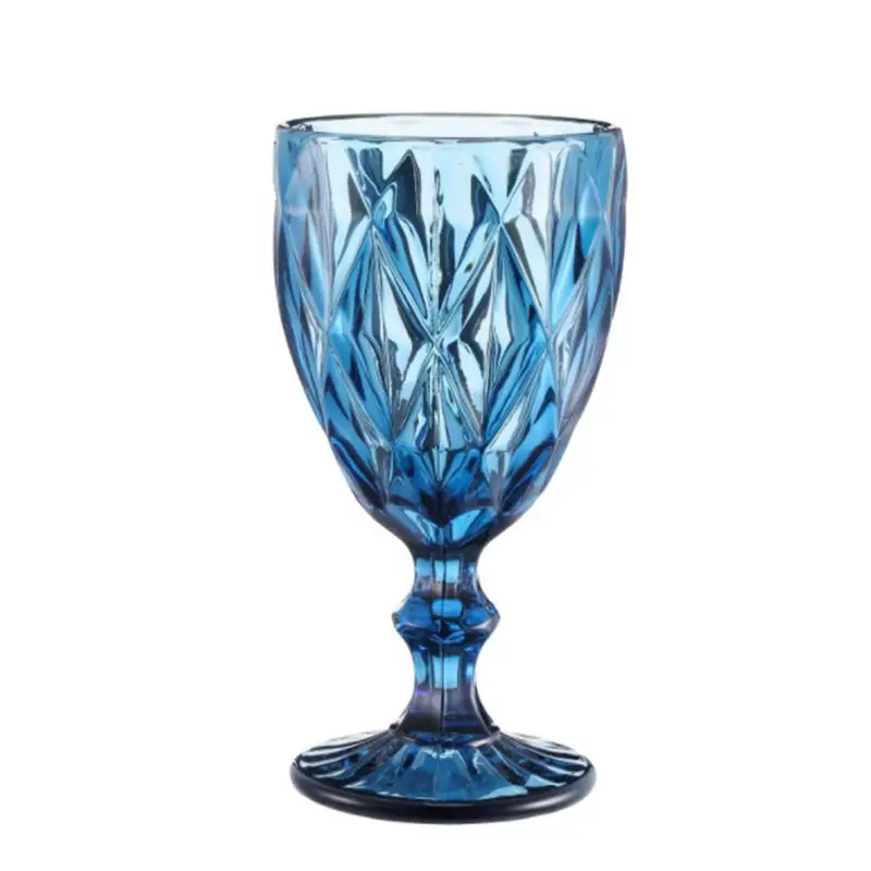 Высококачественный цветной бокал с алмазным узором винтажный цветной бокал для красного вина бокал для шампанского стеклянная посуда для свадьбы бара вечеринки