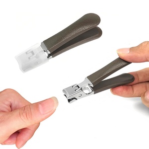 Coupe-ongles anti-éclaboussures à grande ouverture en acier inoxydable pour ongles épais et durs avec poignée en plastique - Product Image 4