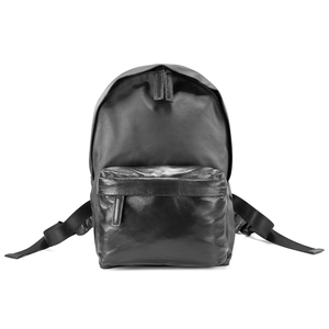 Ba Lô Thời Trang Nam Nữ Cá Tính Thương Hiệu Thời Trang Chung Ba Lô Vải Sáp Dầu Màu Đen Hai Hàng Cúc Da Cừu - Product Image 1