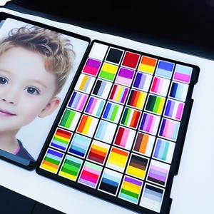 24-Color Gradient <strong>Face</strong> <strong>Paint</strong> <strong>Kit</strong> with Brushes &amp; Templates Non-Toxic Kid-Safe for EU US body painting supplies - Product Image 2