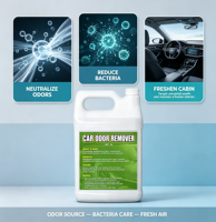 Purificateur d'air pour voiture 4L, désodorisant, éliminateur d'odeurs de fumée pour l'intérieur de la voiture, spray antibactérien, grand flacon de recharge