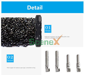 Cable para Panel Solar ABS con Conectores <span class=keywords><strong>M</strong></span> C 4 para Sistemas de Energía Solar, Aplicaciones en Techos de Estaño, Color Plata/Negro Natural, Garantía de 8 Años - Product Image 3