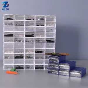 गर्म बेच शिल्प भंडारण कैबिनेट Stackable स्पष्ट प्लास्टिक बॉक्स भंडारण शिल्प आयोजक