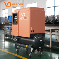 7.5 hp 5.5kw compresseur d'air 2.2kw compresseur d'air rotatif à vis 220v Mini compresseur d'air portable