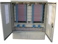 Ftth Outdoor Cabinet SMC144/288/576 Core Outdoor Cable óptico Handover Box Montado en el piso Tres redes en una caja óptica