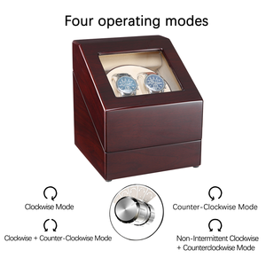 Caja de Reloj Cuadrada de Madera con Motor Silencioso, Logotipo Personalizado, Exhibición de Almacenamiento con Enrollador Automático para Relojes de Mujer y Hombre - Product Image 4