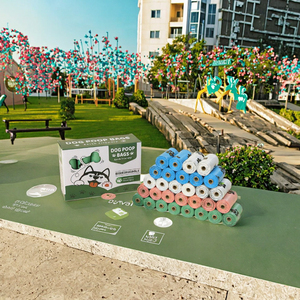 Sacs à déjections pour chats écologiques, luxueux, portables, étanches, biodégradables, 4 rouleaux - Product Image 3