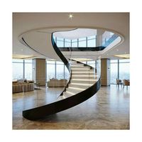 Escaliers en spirale contemporains en acier pour intérieur résidentiel, directement de l'usine